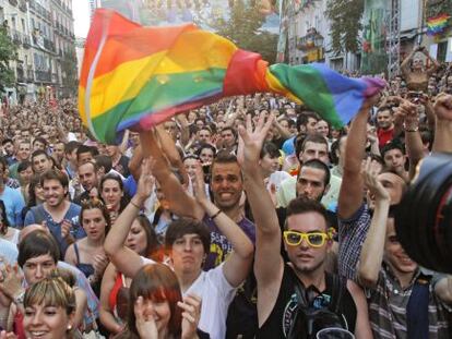 Fiesta del Orgullo Gay en Madrid.