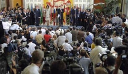 Representantes de los países participantes y de las organizaciones dieron una conferencia de prensa para presentar las conclusiones del encuentro.