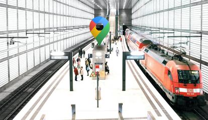 Google Maps muestra la ocupación de trenes.