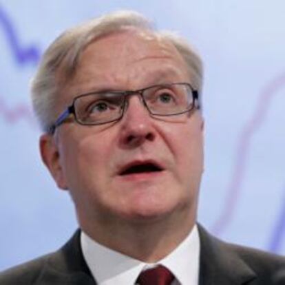 Rehn, durante una intervención en Bruselas.