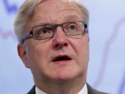 Rehn, durante una intervención en Bruselas.