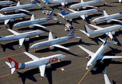 Un grupo de aviones, en Seattle (Estados Unidos).