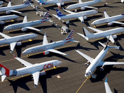 Un grupo de aviones, en Seattle (Estados Unidos).