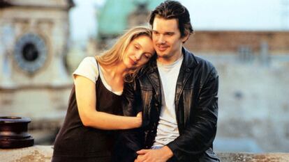 Julie Delpy y Ethan Hawke, en 'Antes del amanecer' (1995).