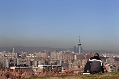 Vista de la 'boina' que cubría Madrid el pasado 23 de diciembre. 