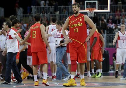 Marc Gasol tras finalizar el encuentro.