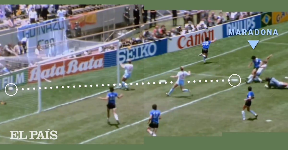 El gol de Maradona metro a metro: reconstrucción visual del partido más famoso de la historia