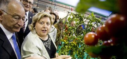 La consejera en funciones de Agricultura y Pesca, Clara Aguilera, en la inauguraci&oacute;n de Expo Agro.