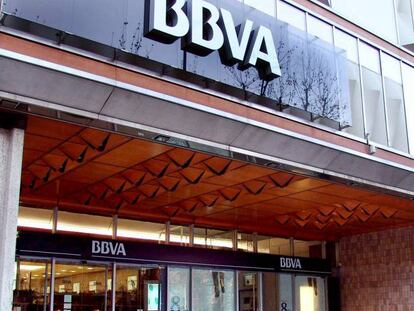 Oficina del BBVA en el Paseo de Gracia de Barcelona.