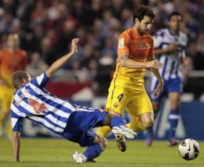 Cesc trata de irse de Bergantiños.