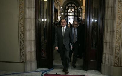 Artur Mas, sortint del ple d'ahir