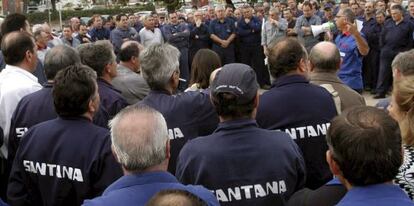 Protesta de trabajadores de Santana