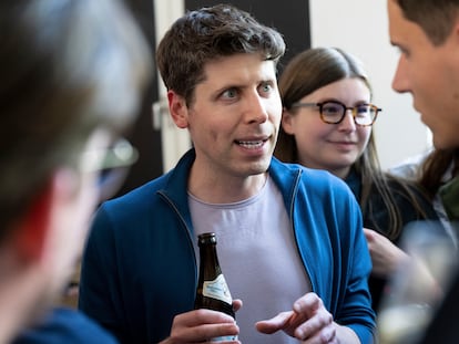 Sam Altman, presidente ejecutivo de OpenAI y creador de ChatGPT, tras su charla en la Universidad Técnica de Múnich (TUM), en Alemania, el pasado jueves.