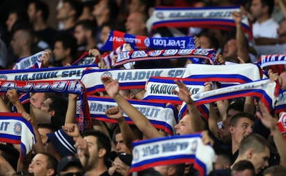 Aficionados del Hajduk Split, durante el pasado Mundial de Rusia.