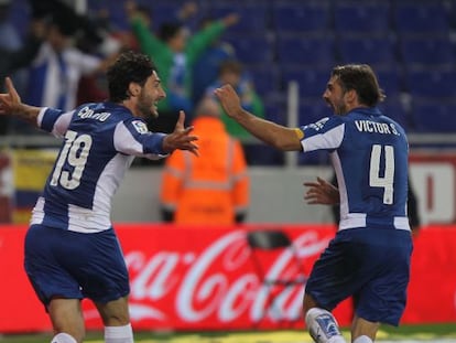 Coltto celebra el gol del empate frente al Villareal. 