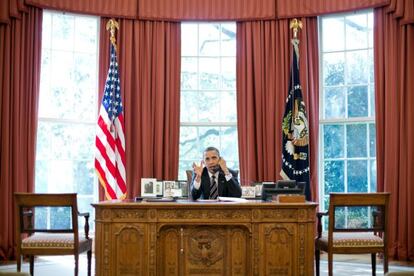 Barack Obama, en el Despacho Oval de la Casa Blanca.