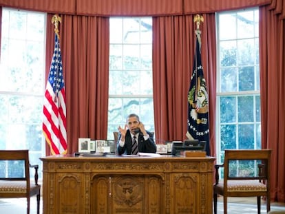 Barack Obama, en el Despacho Oval de la Casa Blanca. 