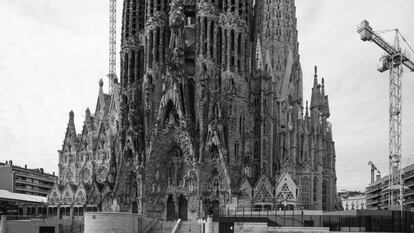 Sagrada Família, Barcelona, 16 de abril, 2020.