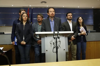 Pablo Iglesias, l&iacute;der de Podemos, anuncia su intenci&oacute;n de promover una moci&oacute;n de censura