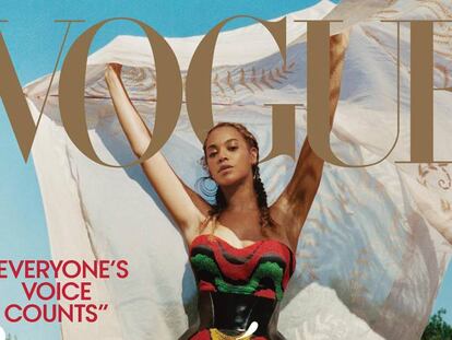 Beyoncé en la portada del 'september issue' de Vogue 2018.