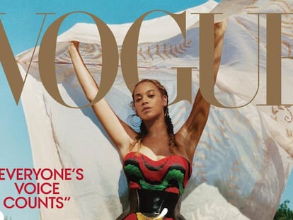Beyoncé en la portada del 'september issue' de Vogue 2018.