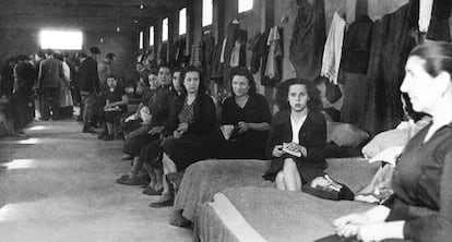 The female barracks at Rivesaltes, in March 1941.