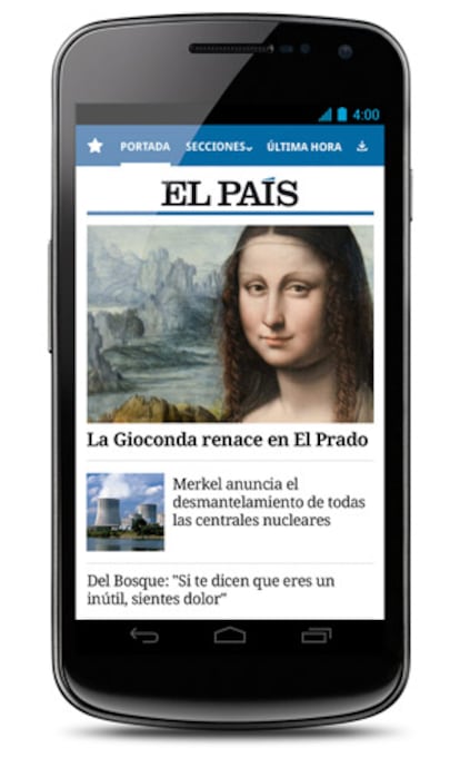 Aplicación Android de EL PAÍS.