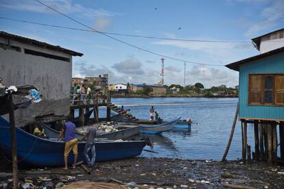 Uno de los muelles de pescadores en Tumaco, el 26 de septiembre de 2019.