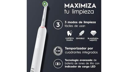 Cepillo OralB sobre fondo blanco