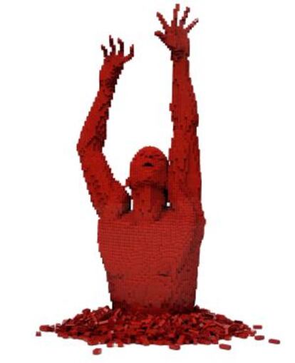 Pieza de la muestra 'The Art Of The The Brick', que se expone estos días en Madrid.