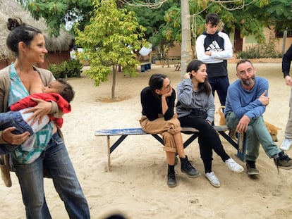 Parte del equipo de Planeta Futuro y del centro Hahatay en Gandiol, junto a Saint Louis, durante los primeros días.