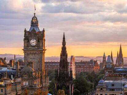 Torre del reloj del hotel Balmoral, en Edimburgo. 