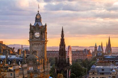 Torre del reloj del hotel Balmoral, en Edimburgo.