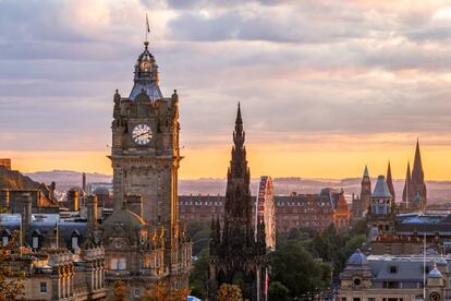 Torre del reloj del hotel Balmoral, en Edimburgo. 