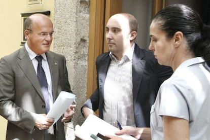 Baltar y Lage Tuñas con la presidenta del Parlamento