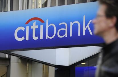 Cartel de Citibank en Nueva York.