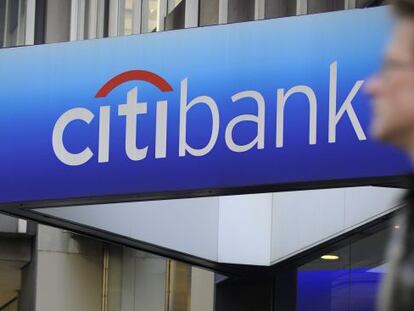 Cartel de Citibank en Nueva York.