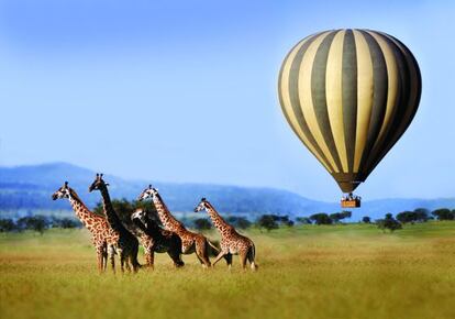 Vuelo en globo sobre el Serengueti (Tanzania). 
