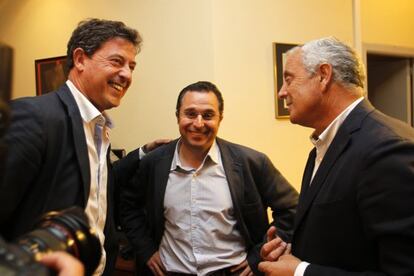 José Ramón Gómez Besteiro (i), Manel Vázquez y Pachi Vázquez.