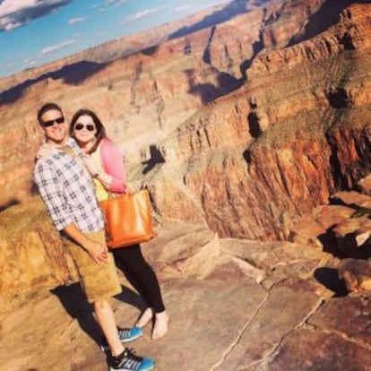 Brittany Maynard y su marido, Dan Diaz, en el Gran Cañón semanas antes de que ella se quitara la vida.