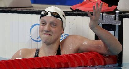 Katie Ledecky, tras batir su propio récord del mundo de 1.500