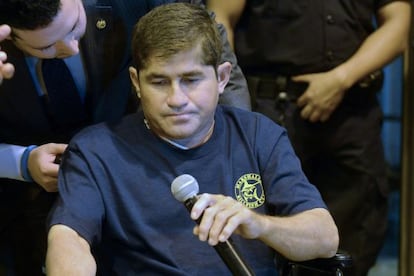Jose Salvador Alvarenga, a su llegada a El Salvador.