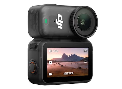 Cámara de acción DJI lanza Osmo Nano de color negro