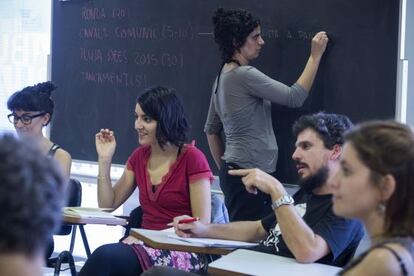 Un momento de la clase en la que se forman emprendedores sociales.