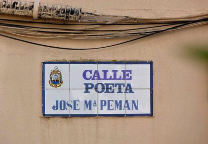 Calle Poeta José Mª Pemán, en San Fernando (Cádiz).