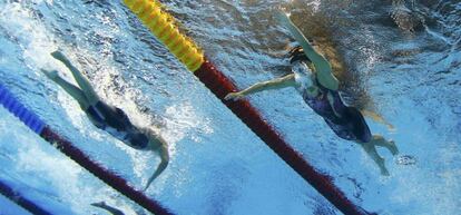 Mireia Belmonte nada durante la prueba de 800 metros libres.