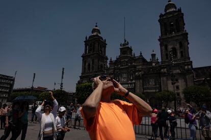 El eclipse se pudo ver al 79% de su totalidad en Ciudad de México.