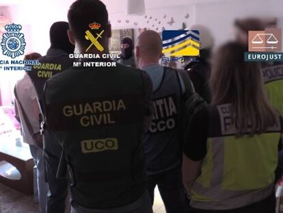 Imagen de la operación en Málaga contra la explotación sexual de mujeres.