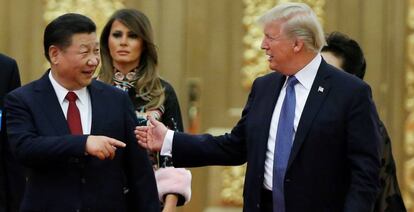 El presidente chino, Xi Jinping, y su hom&oacute;logo estadounidense, Donald Trump. 