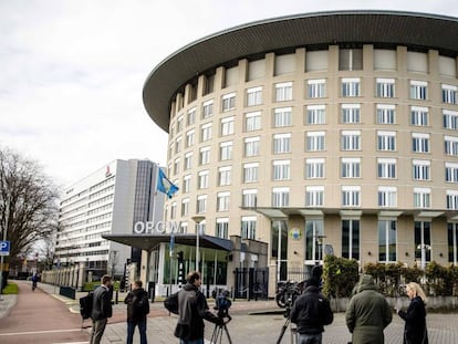 Vista de la sede de la Organización para la Prohibición de las Armas Químicas en La Haya este miércoles.